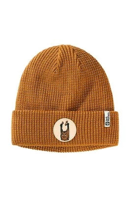 Zdjęcie produktu Jack Wolfskin czapka dziecięca kolor brązowy