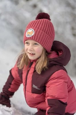 Zdjęcie produktu Jack Wolfskin czapka dziecięca POMPOM BADGE kolor różowy