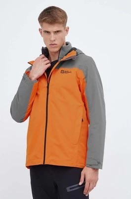 Zdjęcie produktu Jack Wolfskin kurtka outdoorowa Taubenberg 3in1 kolor pomarańczowy