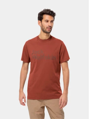 Zdjęcie produktu Jack Wolfskin T-Shirt Essential Logo T 1809591 Czerwony Regular Fit