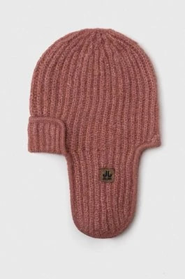 Zdjęcie produktu Jail Jam czapka z domieszką wełny kolor różowy z grubej dzianiny