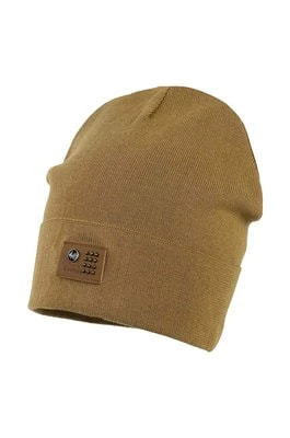 Zdjęcie produktu Jamiks czapka bawełniana dziecięca DAWIAN kolor brązowy z cienkiej dzianiny
