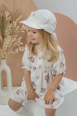 Zdjęcie produktu Jamiks czapka z daszkiem dziecięca NARA kolor biały z aplikacją