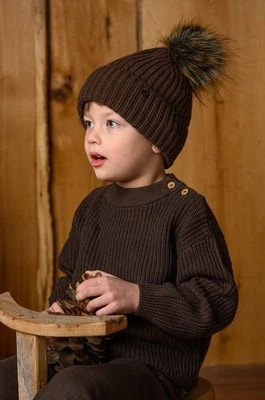 Zdjęcie produktu Jamiks czapka z domieszką wełny dziecięca COLD II kolor brązowy