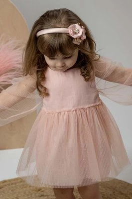 Zdjęcie produktu Jamiks sukienka bawełniana dziecięca kolor różowy mini rozkloszowana