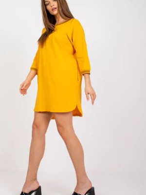 Zdjęcie produktu Jasnopomarańczowa sukienka dresowa Nova RUE PARIS