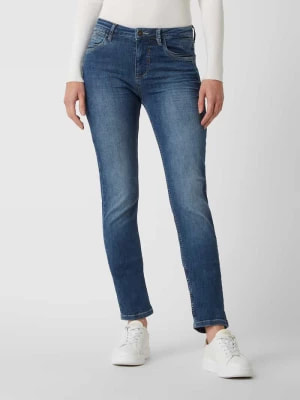 Zdjęcie produktu Jeansy ze średnim stanem o kroju slim fit z dodatkiem streczu model ‘Nancy’ Blue Fire Jeans