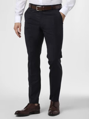 Zdjęcie produktu JOOP! Męskie spodnie od garnituru modułowego Mężczyźni Super Slim Fit Wełna niebieski wypukły wzór tkaniny,