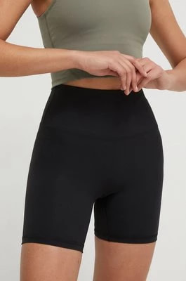Zdjęcie produktu JOYINME szorty do jogi Ribbed kolor czarny gładkie high waist