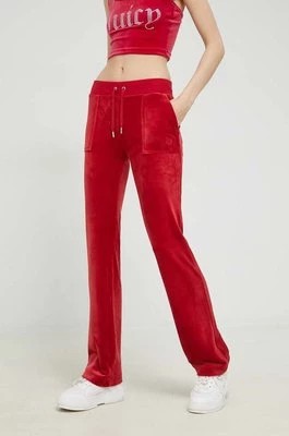 Zdjęcie produktu Juicy Couture spodnie dresowe Del Ray damskie kolor czerwony gładkie