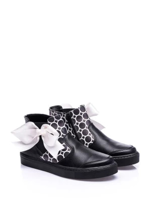 Zdjęcie produktu Just Bow Sneakersy w kolorze czarno-białym ze wzorem rozmiar: 36