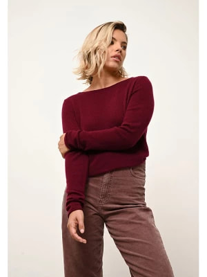 Zdjęcie produktu Just Cashmere Kaszmirowy sweter "Grace" w kolorze bordowym rozmiar: M