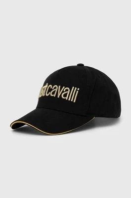 Zdjęcie produktu Just Cavalli czapka z daszkiem bawełniana z aplikacją 76QAZK30 ZG192