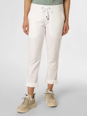 Zdjęcie produktu Juvia Damskie spodnie dresowe Kobiety Materiał dresowy biały jednolity,