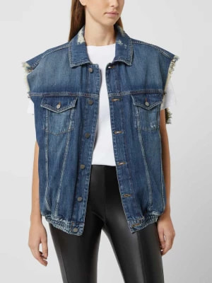 Zdjęcie produktu Kamizelka jeansowa o kroju oversized z efektem znoszenia model ‘Kimi’ YOUNG POETS SOCIETY