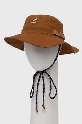 Zdjęcie produktu Kangol kapelusz bawełniany kolor brązowy bawełniany
