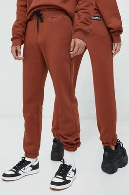 Zdjęcie produktu Kangol spodnie dresowe unisex kolor brązowy gładkie