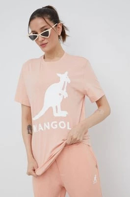 Zdjęcie produktu Kangol t-shirt bawełniany kolor różowy KLEU005.D-116
