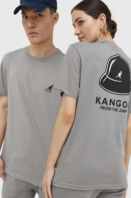 Zdjęcie produktu Kangol t-shirt bawełniany kolor szary z nadrukiem