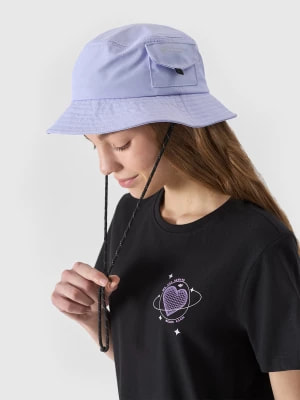 Zdjęcie produktu Kapelusz bucket hat dziewczęcy - fioletowy 4F