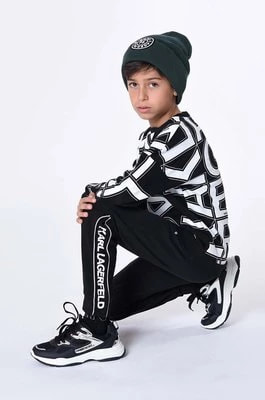 Zdjęcie produktu Karl Lagerfeld bluza dziecięca kolor czarny wzorzysta