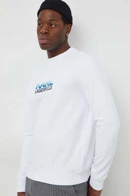 Zdjęcie produktu Karl Lagerfeld bluza męska kolor biały z aplikacją