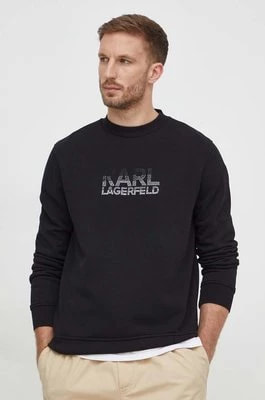 Zdjęcie produktu Karl Lagerfeld bluza męska kolor czarny z aplikacją