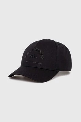 Zdjęcie produktu Karl Lagerfeld czapka z daszkiem kolor czarny z nadrukiem 542123.805619