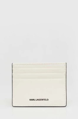 Zdjęcie produktu Karl Lagerfeld etui na karty skórzane kolor biały