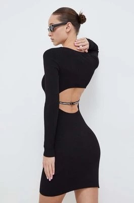 Zdjęcie produktu Karl Lagerfeld Jeans sukienka bawełniana kolor czarny mini prosta