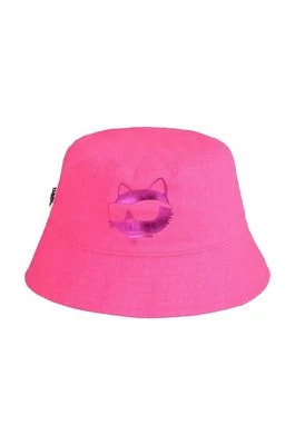 Zdjęcie produktu Karl Lagerfeld kapelusz bawełniany dziecięcy kolor różowy bawełniany