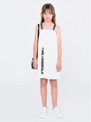 Zdjęcie produktu Karl Lagerfeld Kids Sukienka codzienna Z12246 S Biały Relaxed Fit