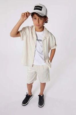 Zdjęcie produktu Karl Lagerfeld koszula dziecięca kolor beżowy