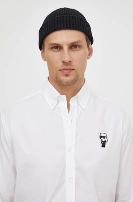 Zdjęcie produktu Karl Lagerfeld koszula męska kolor biały regular z kołnierzykiem button-down 542600.605911
