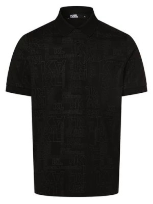 Zdjęcie produktu KARL LAGERFELD Męska koszulka polo Mężczyźni Bawełna czarny nadruk,