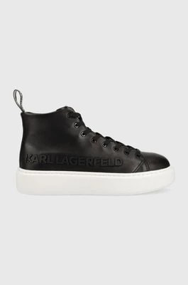 Zdjęcie produktu Karl Lagerfeld sneakersy skórzane MAXI KUP KL62255A kolor czarny