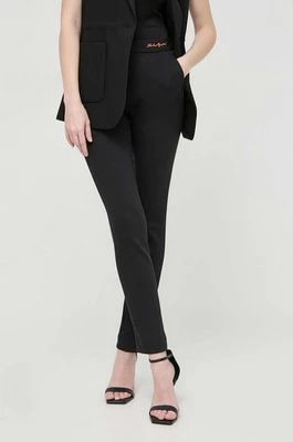 Zdjęcie produktu Karl Lagerfeld spodnie damskie kolor czarny dopasowane high waist