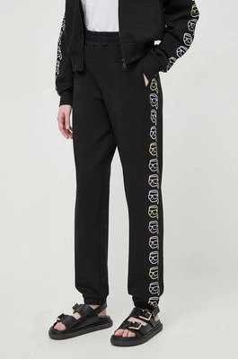 Zdjęcie produktu Karl Lagerfeld spodnie dresowe bawełniane kolor czarny z nadrukiem