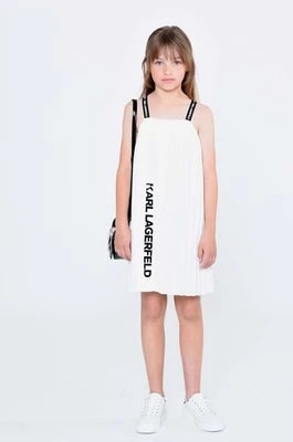 Zdjęcie produktu Karl Lagerfeld sukienka dziecięca kolor biały mini oversize