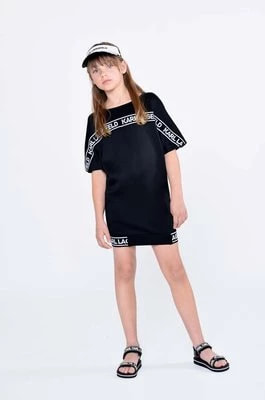 Zdjęcie produktu Karl Lagerfeld sukienka dziecięca kolor czarny mini oversize