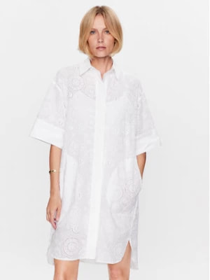 Zdjęcie produktu KARL LAGERFELD Sukienka koszulowa Broderie Anglaise 231W1302 Biały Regular Fit