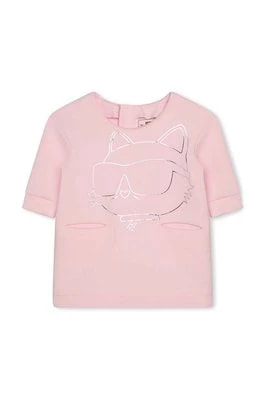Zdjęcie produktu Karl Lagerfeld sukienka niemowlęca kolor różowy mini prosta