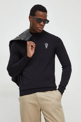 Zdjęcie produktu Karl Lagerfeld sweter męski kolor czarny lekki