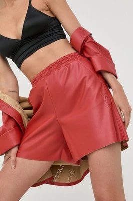 Zdjęcie produktu Karl Lagerfeld szorty 221W1008 damskie kolor czerwony gładkie high waist