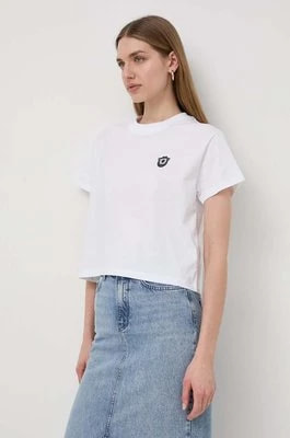 Zdjęcie produktu Karl Lagerfeld t-shirt bawełniany damski kolor biały