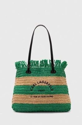 Zdjęcie produktu Karl Lagerfeld torba plażowa kolor zielony