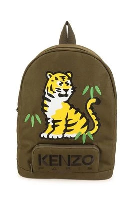 Zdjęcie produktu Kenzo Kids plecak dziecięcy kolor zielony duży z nadrukiem