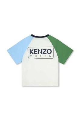 Zdjęcie produktu Kenzo Kids t-shirt bawełniany dziecięcy kolor biały z nadrukiem