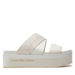 Zdjęcie produktu Klapki Calvin Klein Jeans Flatform Sandal Webbing In Mr YW0YW01361 Off White YBR