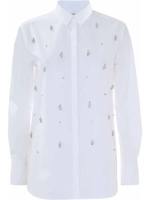 Zdjęcie produktu Kocca, Błyszcząca koszula smokingowa z bawełny White, female,